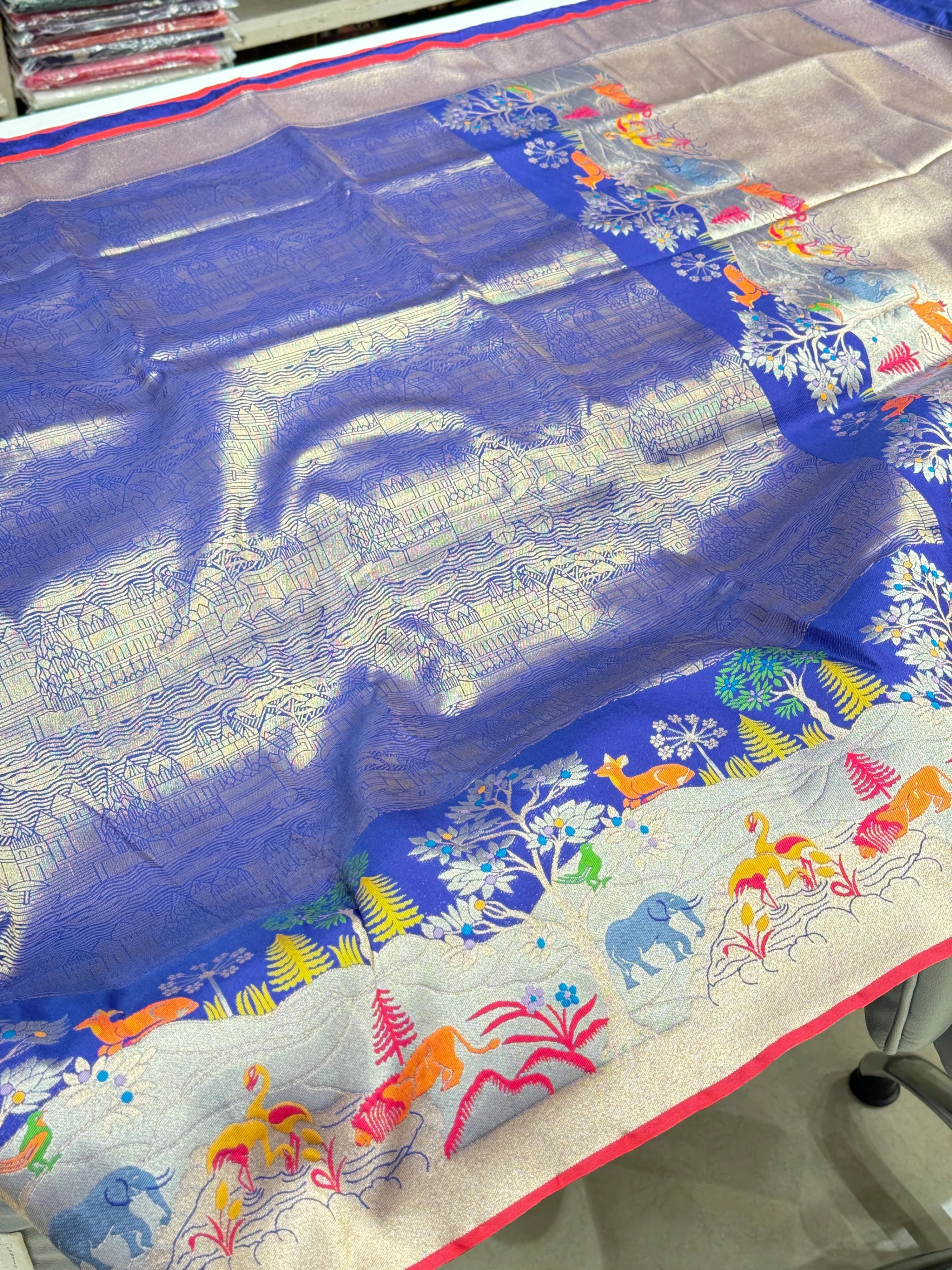 Royal Blue and Wine  Ganga Ghat x Shikara Saree