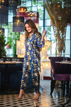 Blue Pure Cotton Co-ord Set
