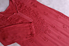 Mauve Pink Rayon Two-Piece Set