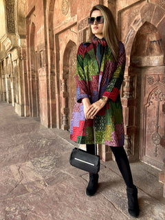 Autumn Pinot Noir Patola Silk Trench Coat