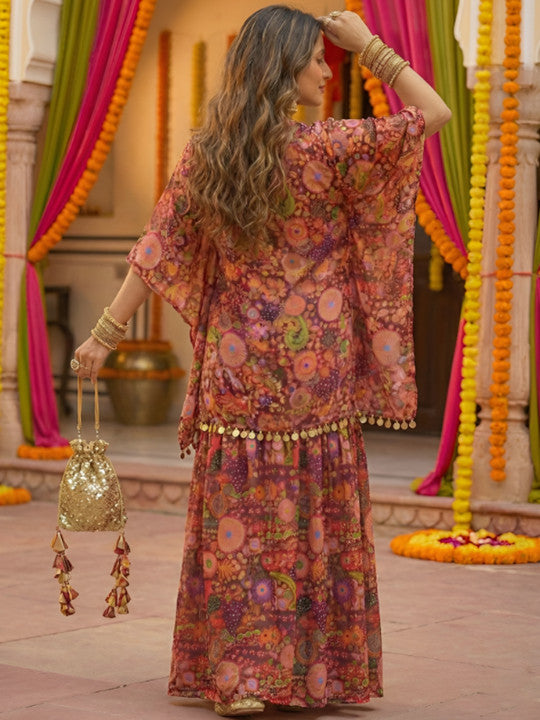 Rangbahar Floral Embellished Sharara Set