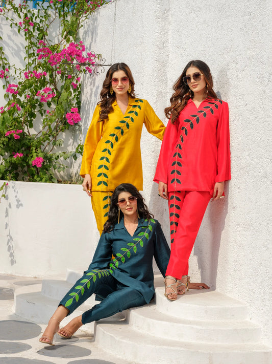 Emerald Lush Leaf Nysha Co-Ord Set 1400