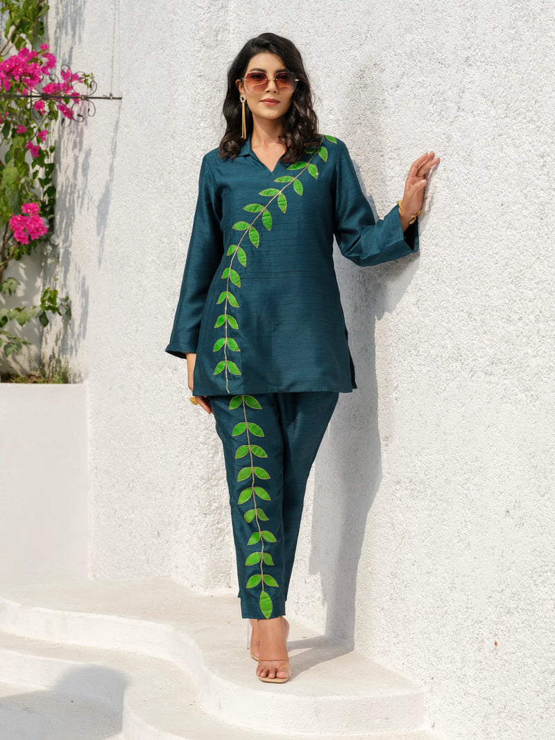 Emerald Lush Leaf Nysha Co-Ord Set