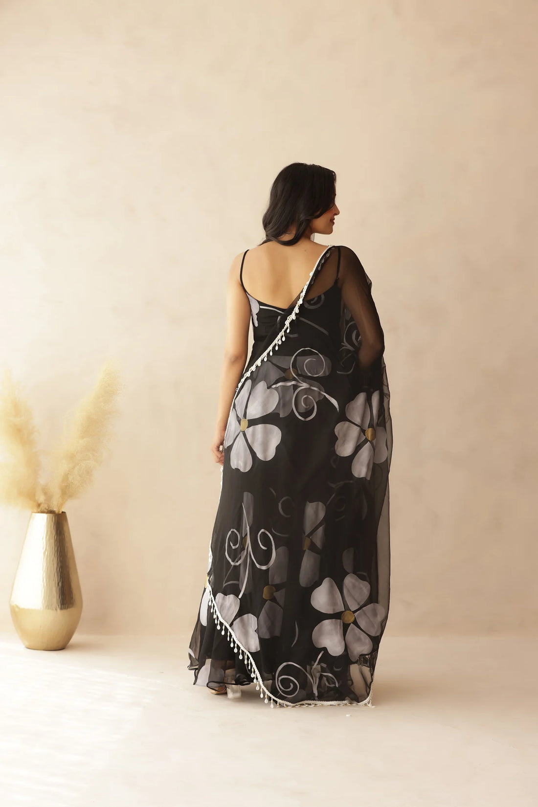 Bloom Canvas Handpainted Georgette Anarkali Suit Set