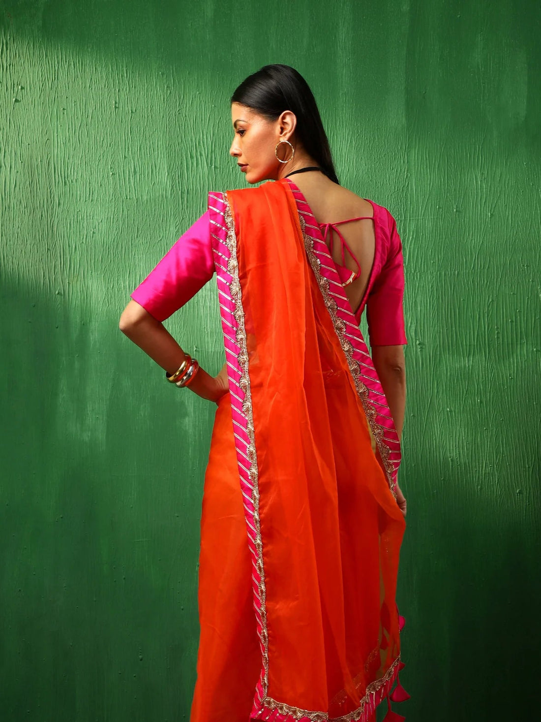 taffeta blouse for saree