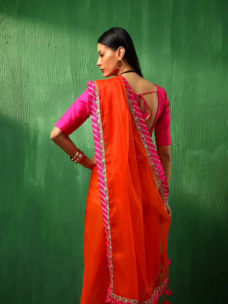 taffeta blouse for saree