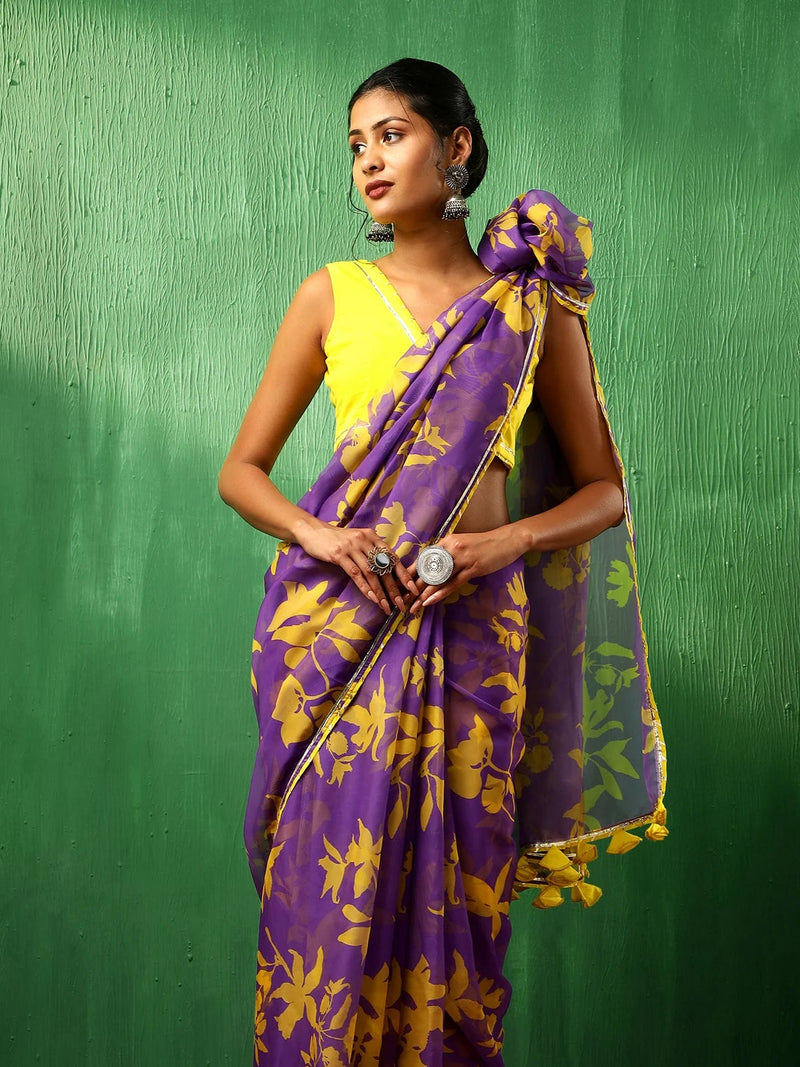 sheer fabric saree