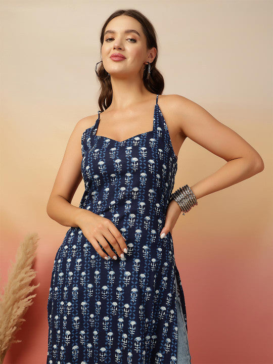 Ruhani Terracotta Printed Kurta