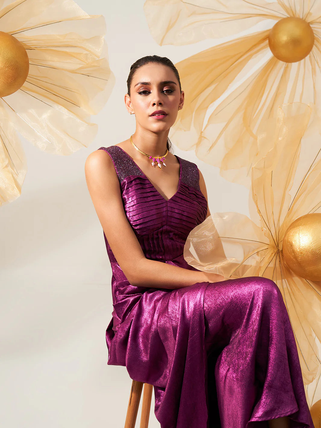 cowl drape gown