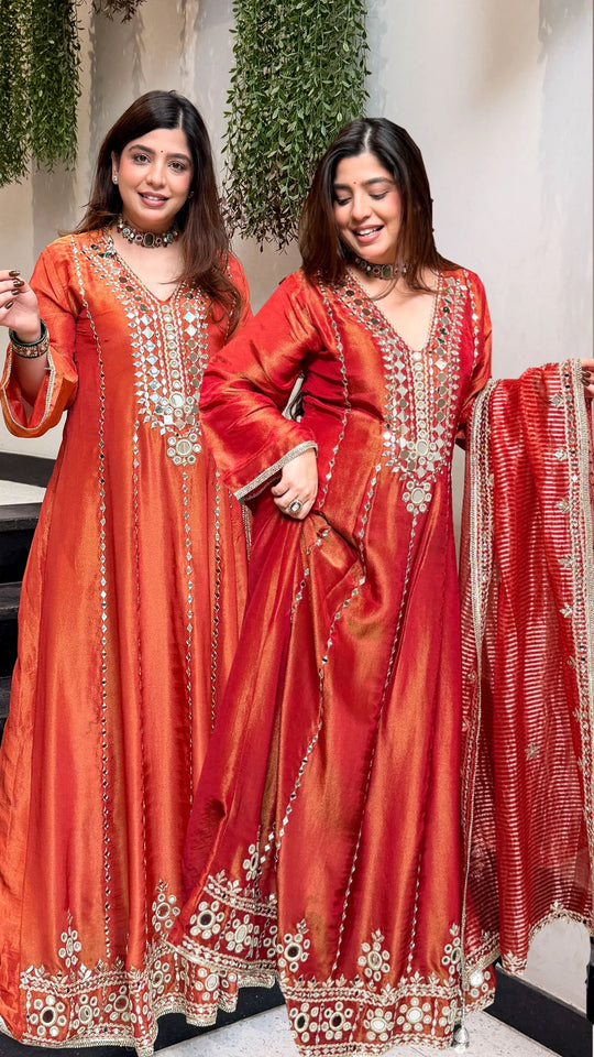 Sunehri Gulnaar Festive Anarkali Set