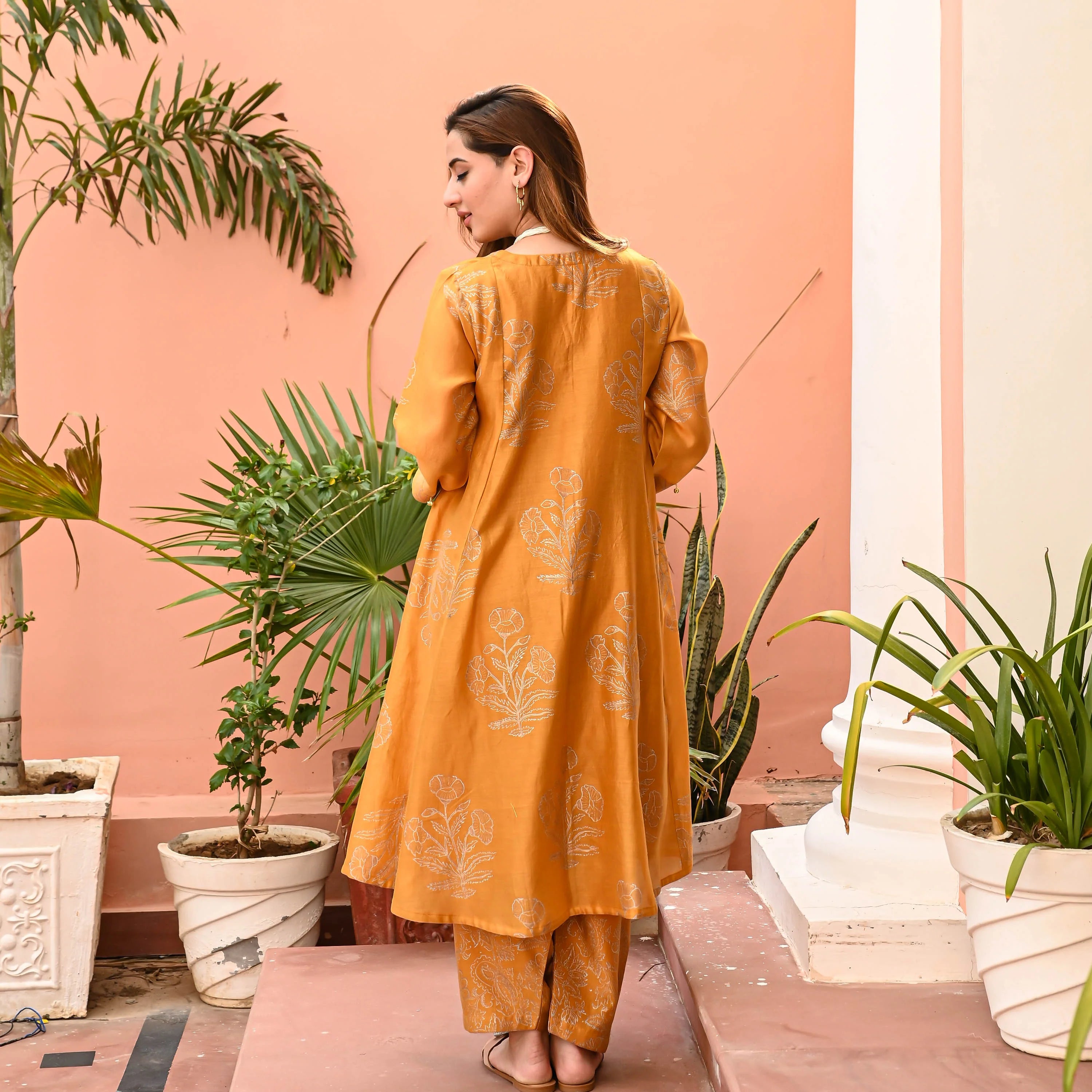 Floral print kurta