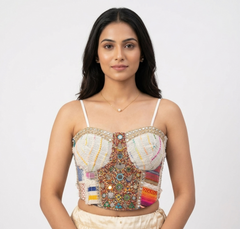 Multi-Textured Navratri Corset Blouse