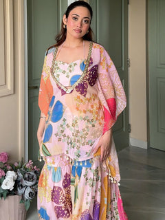Gulrang Bahar Floral Sharara Set