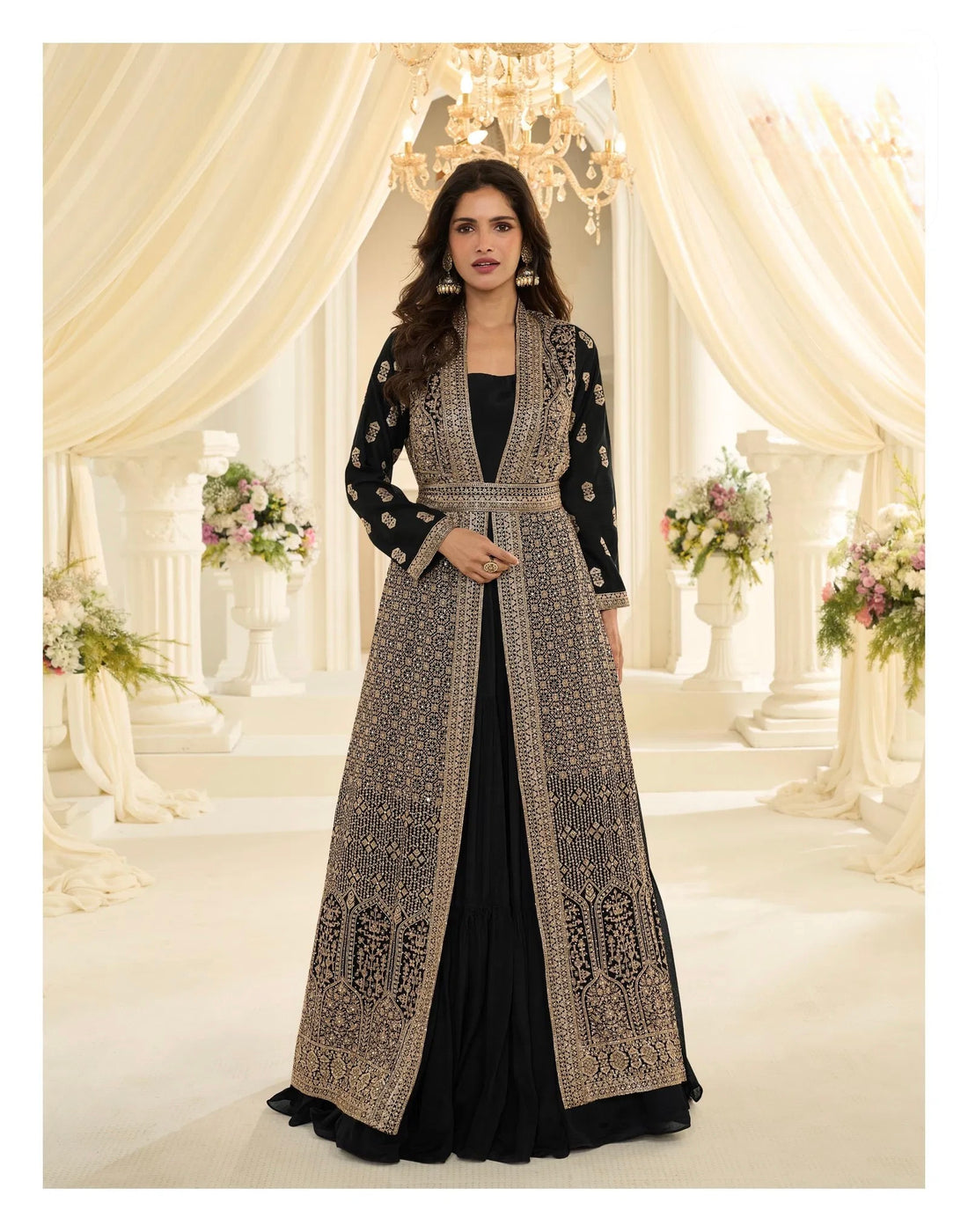 Heavy Simar Silk Embroidered Sharara set