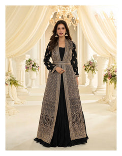 Heavy Simar Silk Embroidered Sharara set