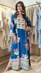 Elegant Printed Kaftan Dress