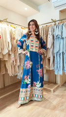 Elegant Printed Kaftan Dress