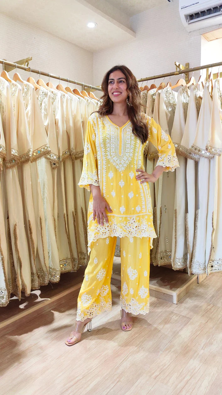 Noor Aafreen Lucknowi Hand Embroidered Farshi Salwar