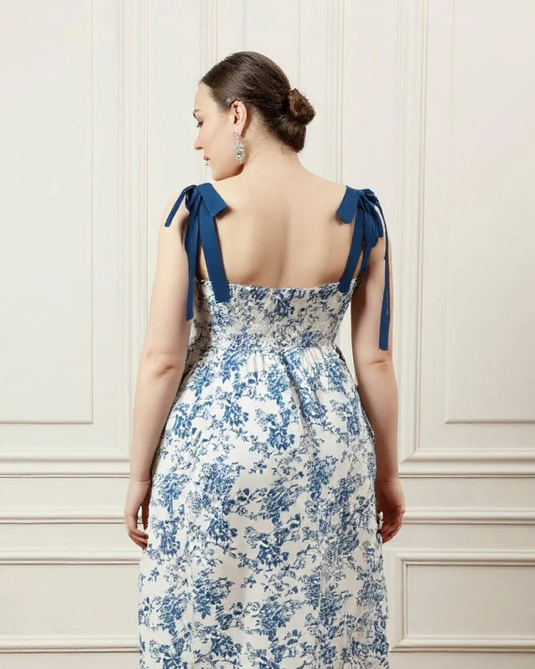 Floral print midi dress