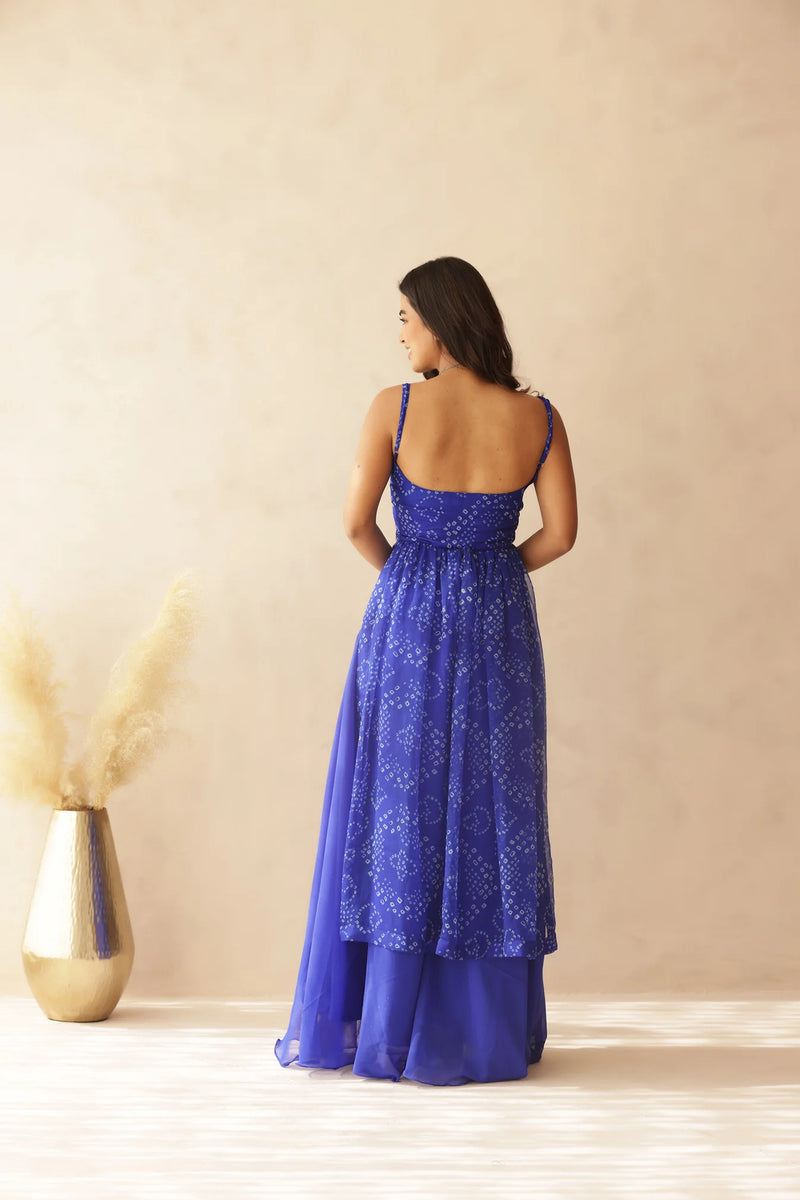 Royal Amethyst Bandhani Georgette Kurta Set