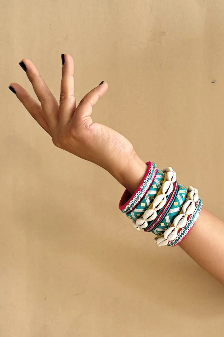 Gujarati Zanzhar Festive Bangle & Bracelet Set