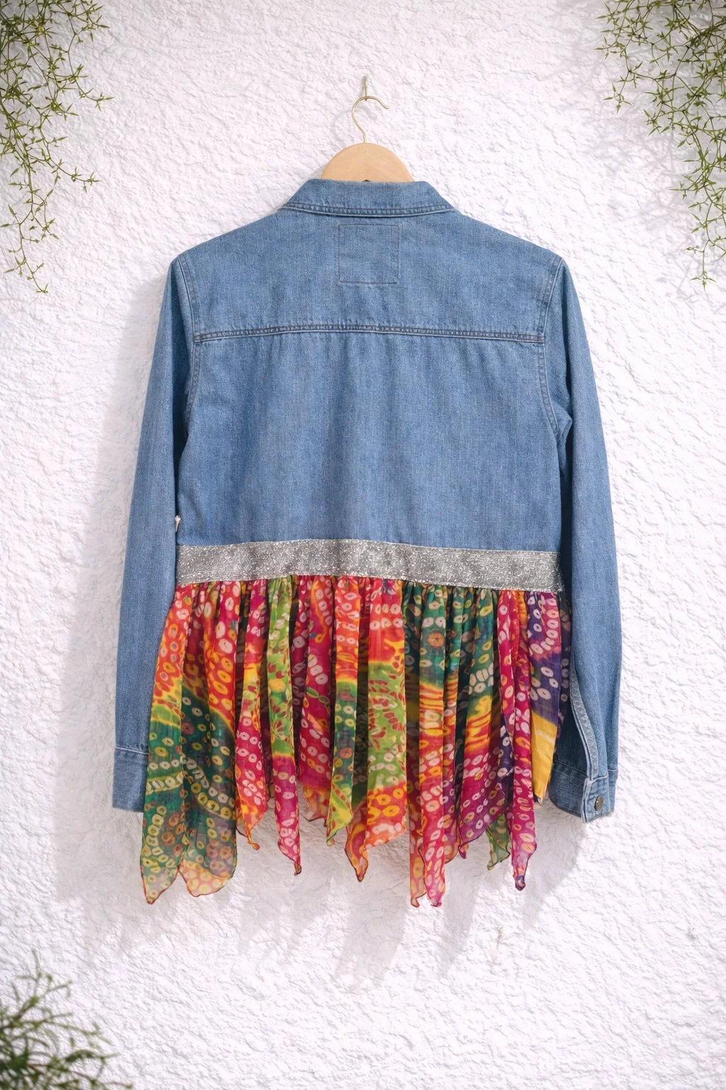 Umbrella Bandhini Denim Shirt
