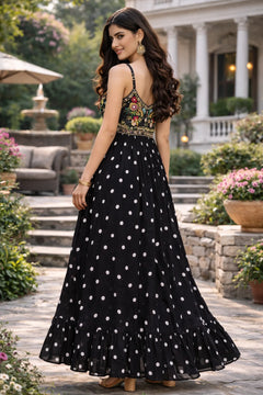 Bandhani Celebration Flared Maxi Dress