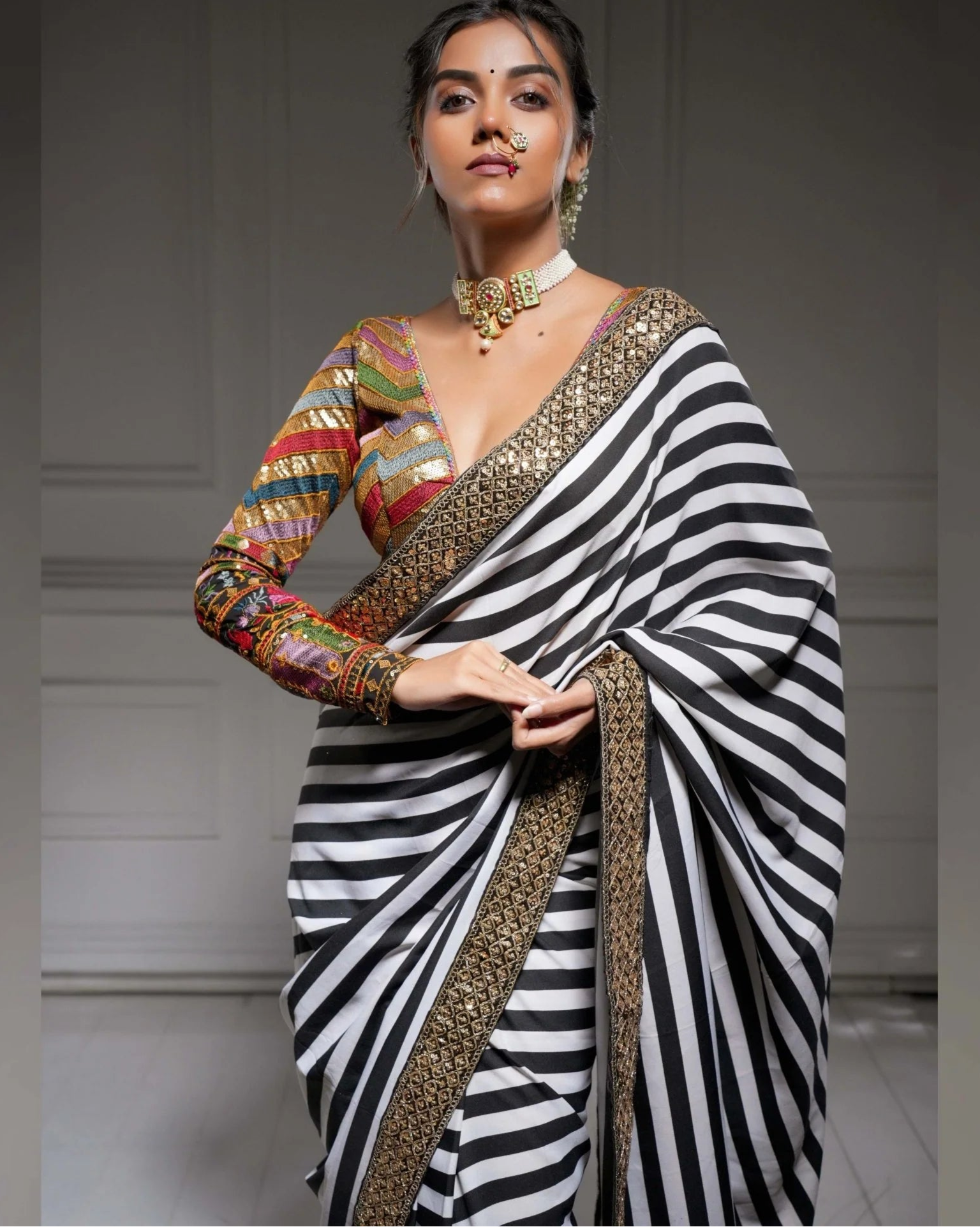 Bebaak Neela Georgette Black Blouse