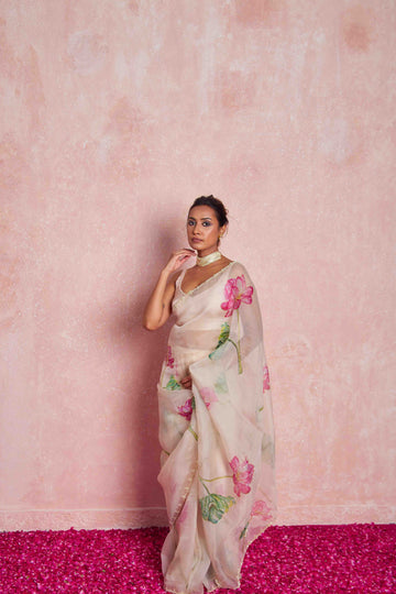 hand embroidered saree