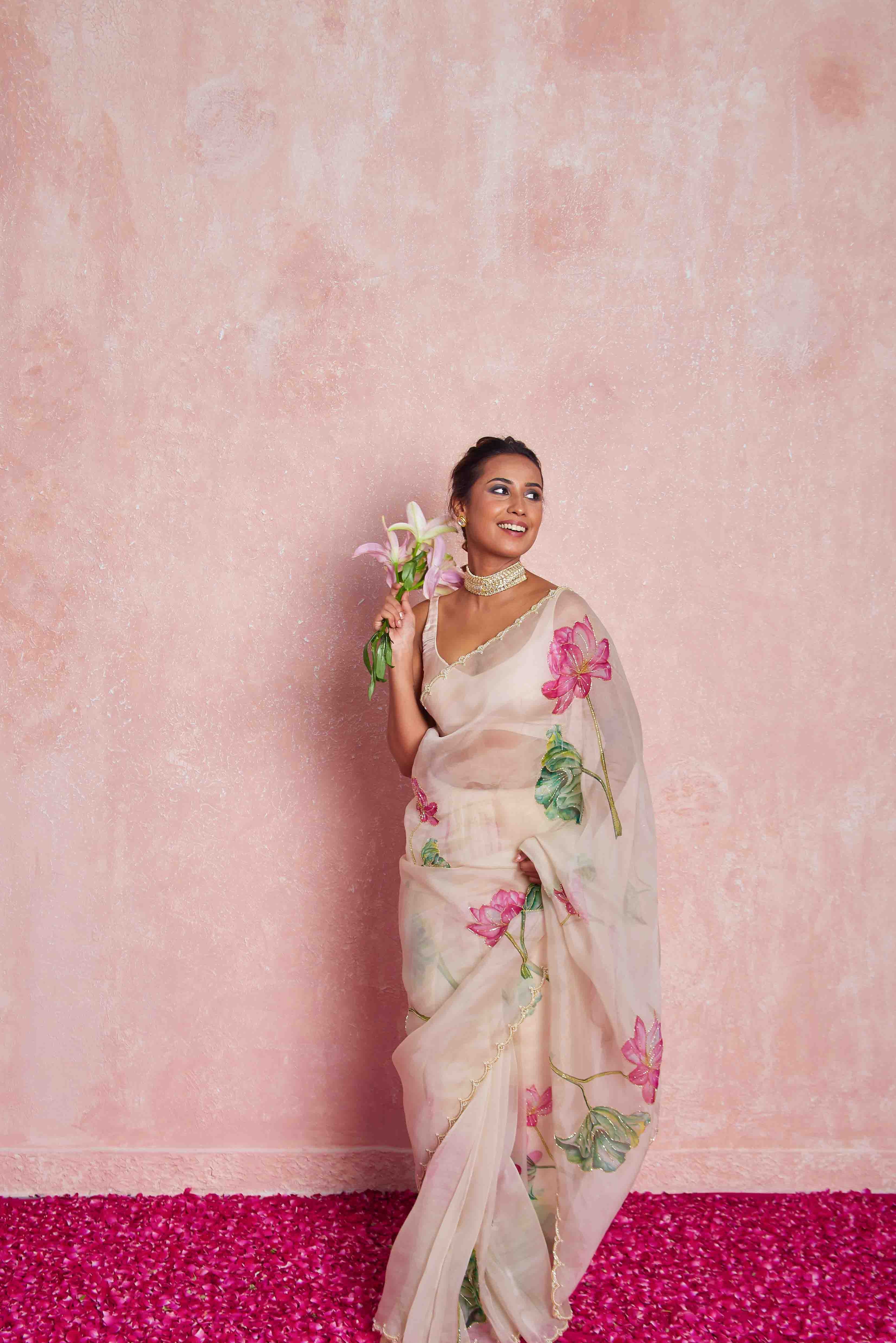 lightweight festive saree
