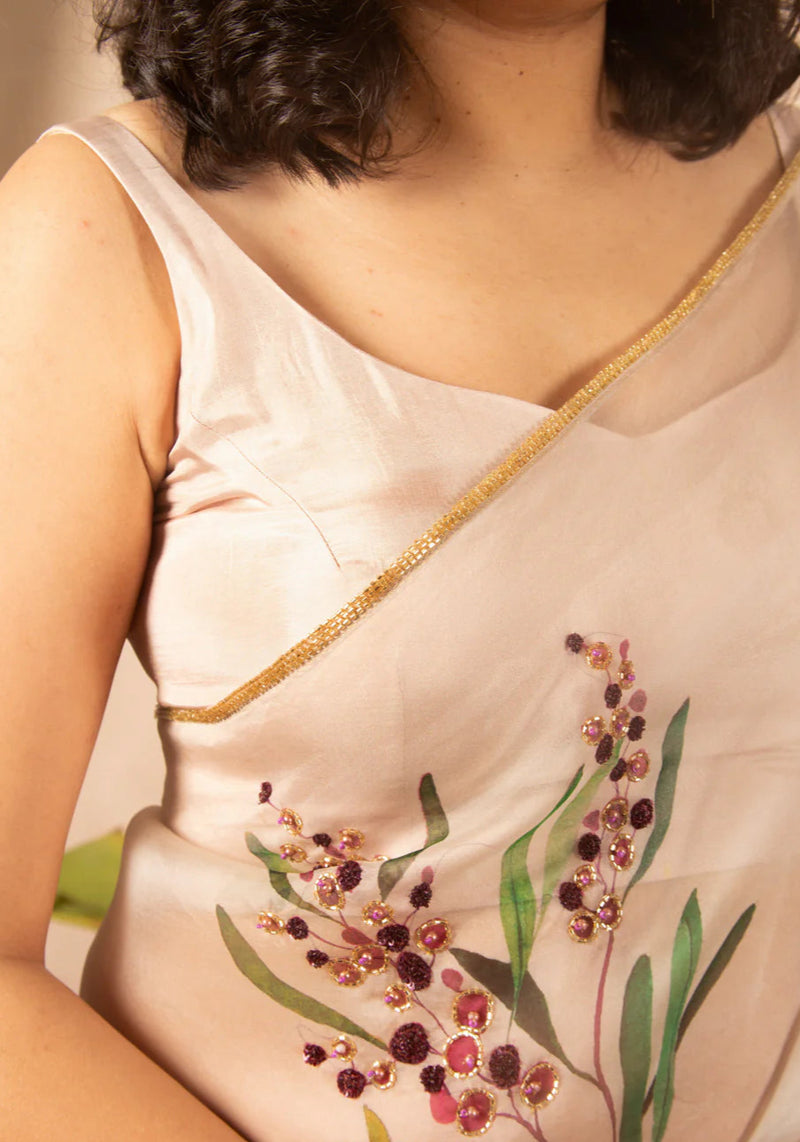 sleeveless silk blouse