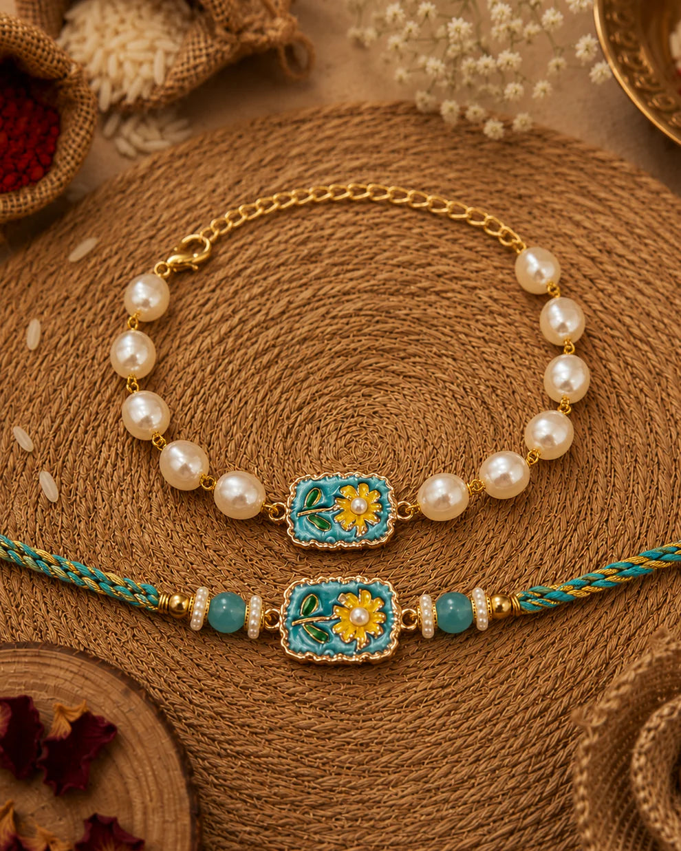 Raksha Bandhan Bhaiya Bhabhi Bracelet Set