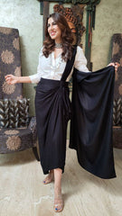 easy to wear black sari skirt