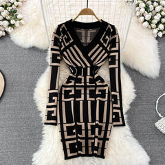 Black Office Wear Statement Dress
