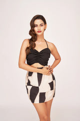 Black silk dress