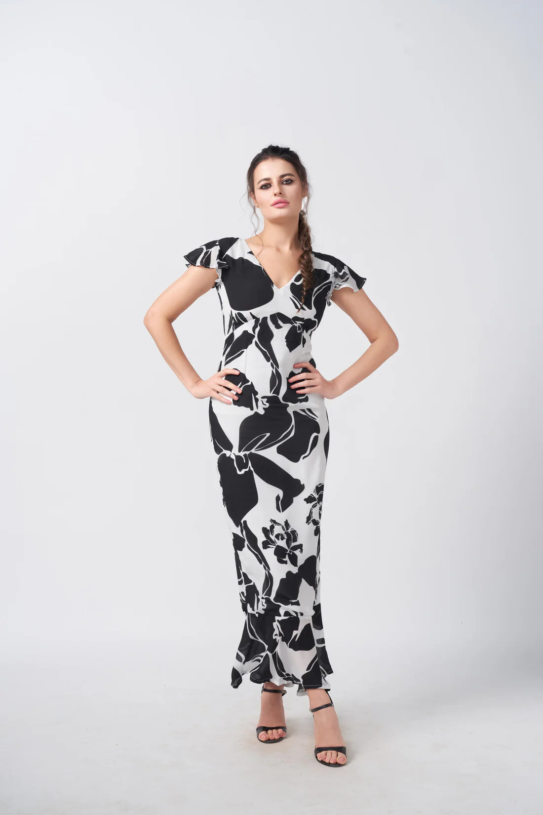 classy floral print dress
