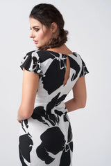 floral crepe dress