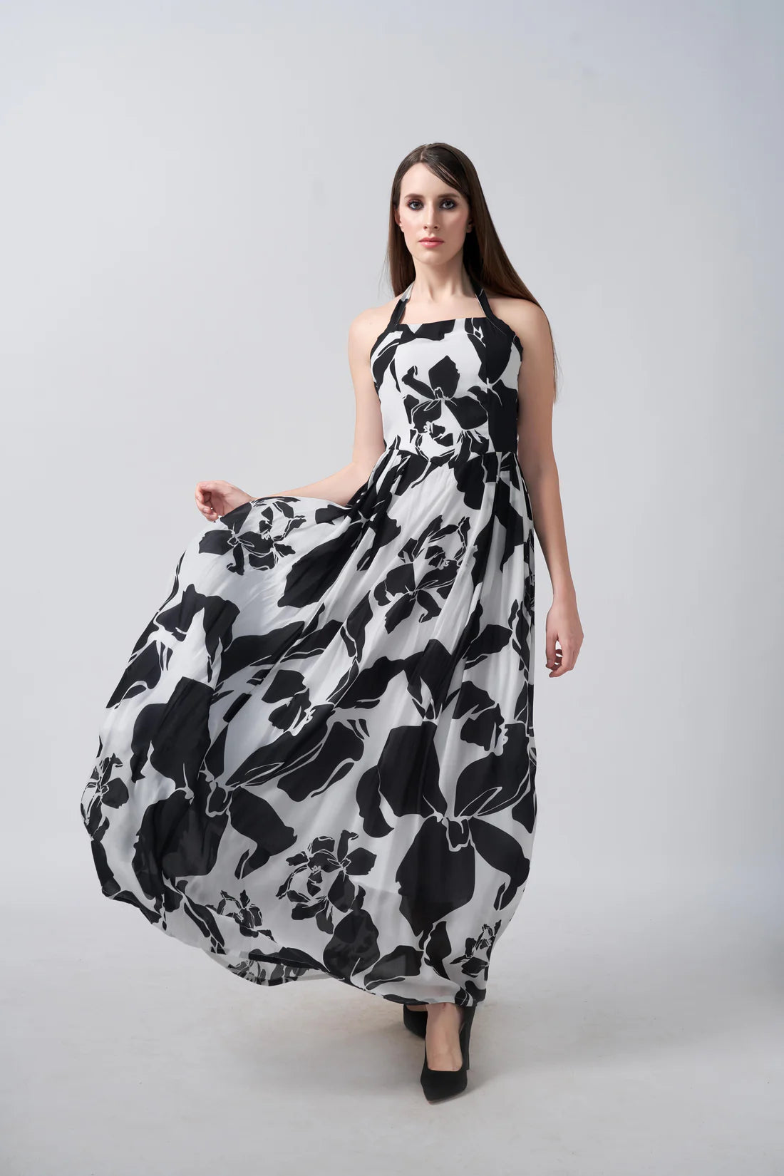 ankle-length floral dress