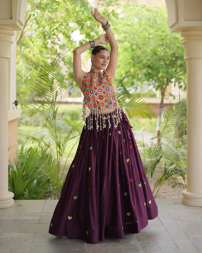Meher Heart Motif Lehenga Set