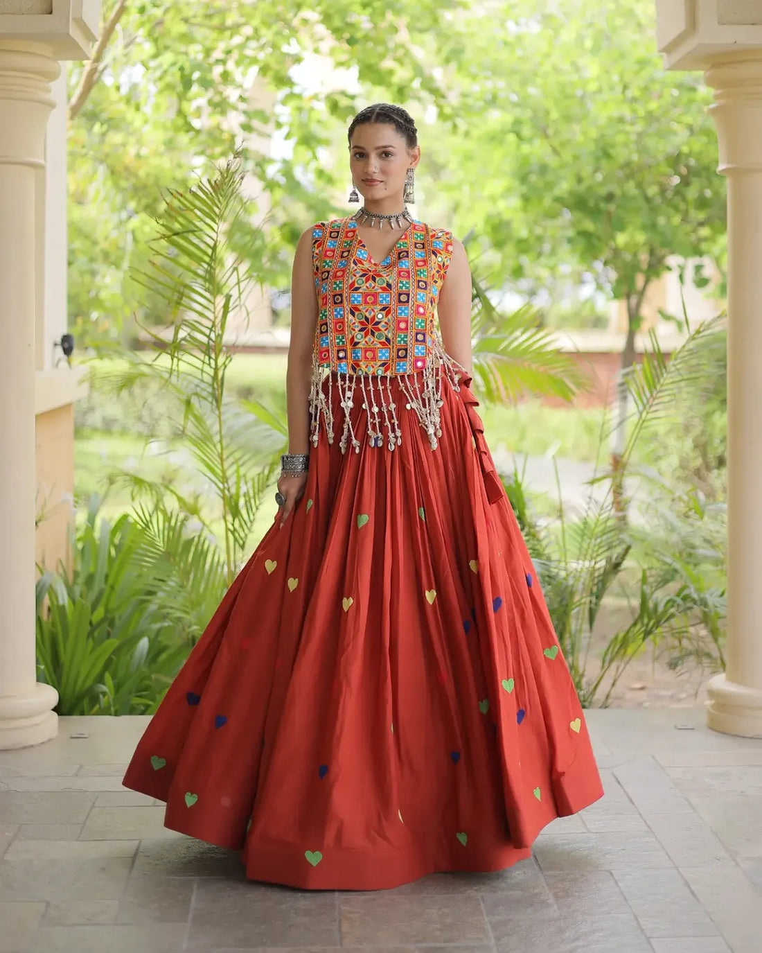 Meher Heart Motif Lehenga Set