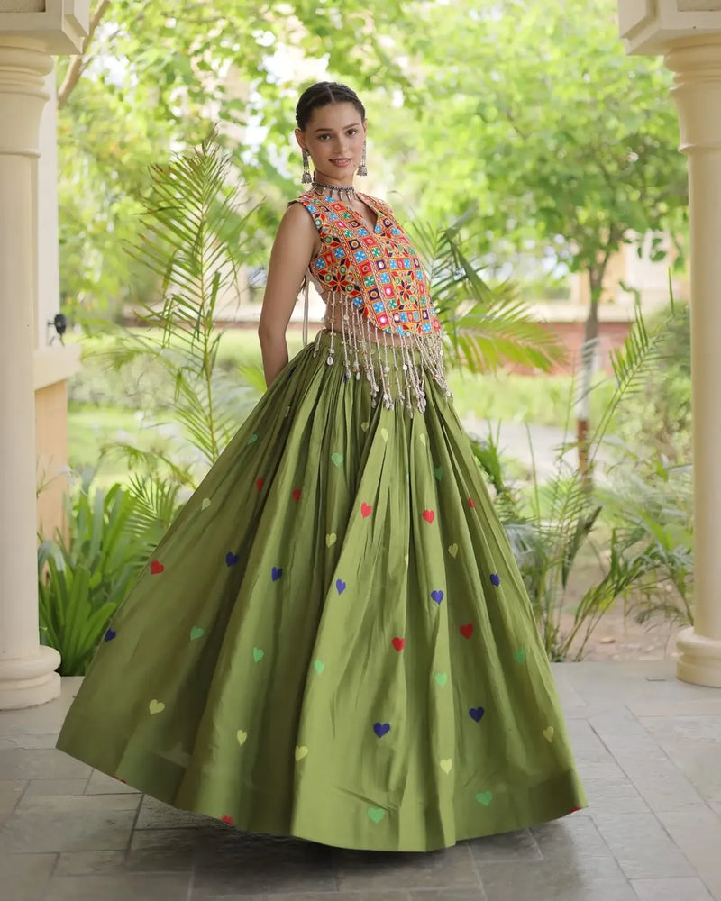 Meher Heart Motif Lehenga Set