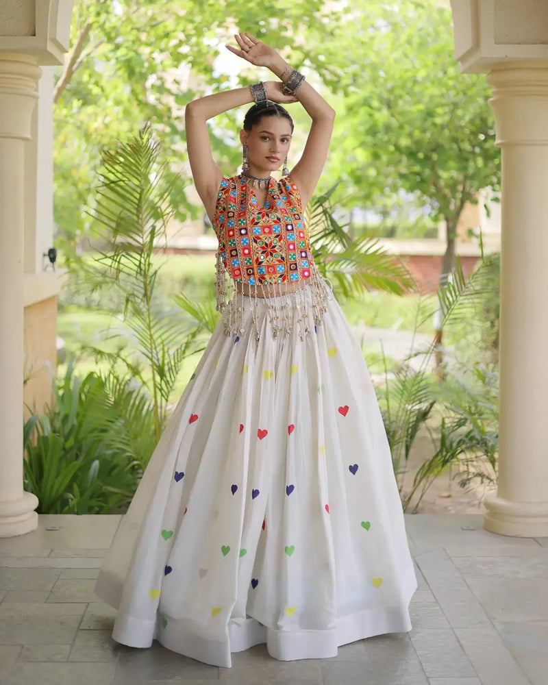 Meher Heart Motif Lehenga Set