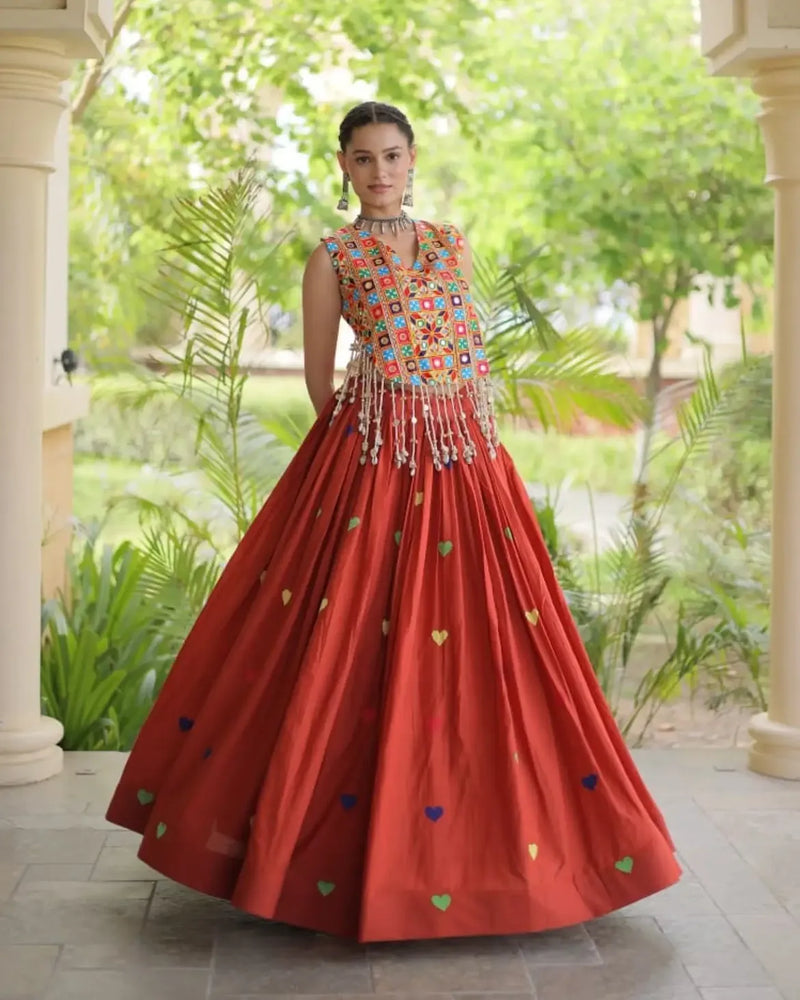 Meher Heart Motif Lehenga Set