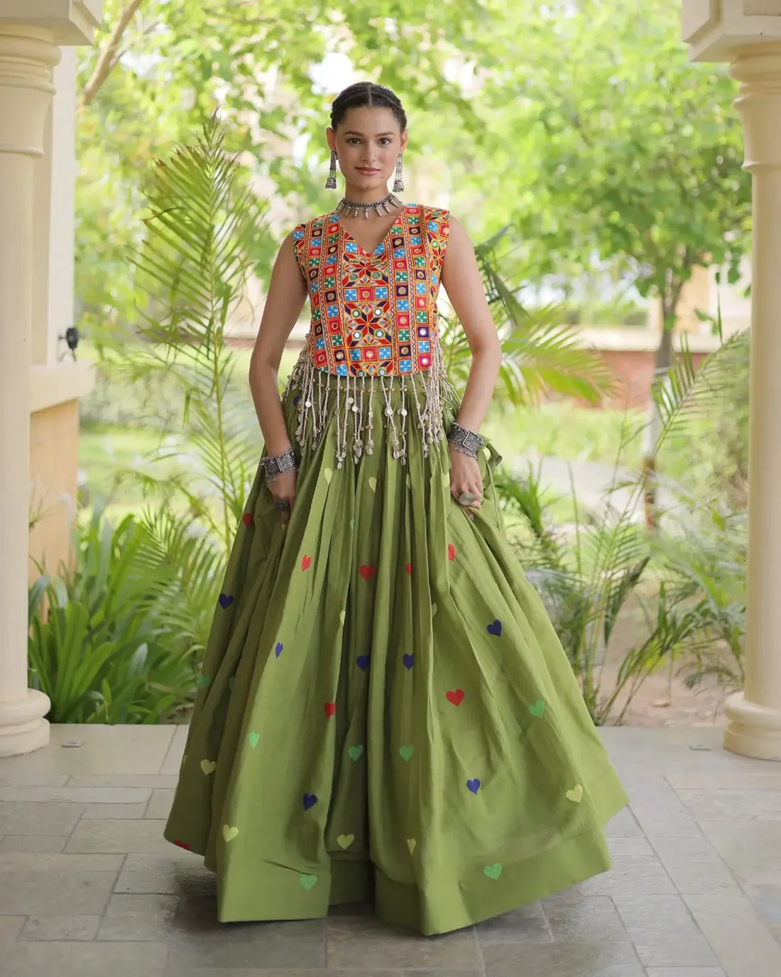 Meher Heart Motif Lehenga Set