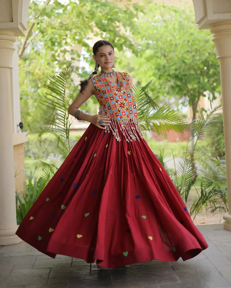 Meher Heart Motif Lehenga Set