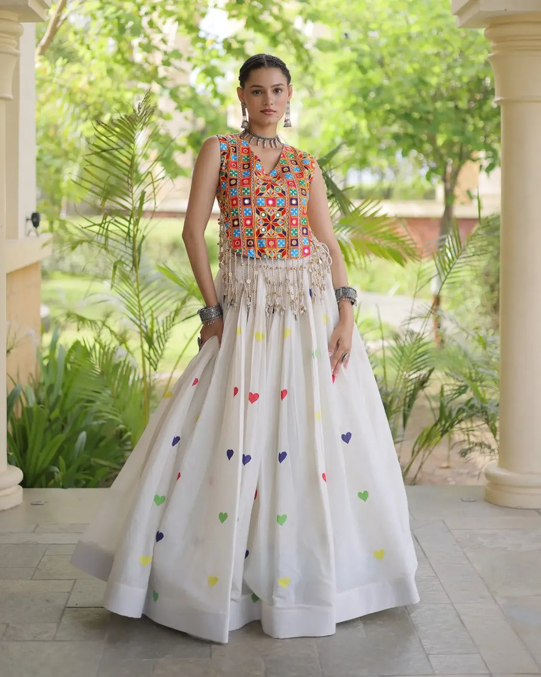 Meher Heart Motif Lehenga Set