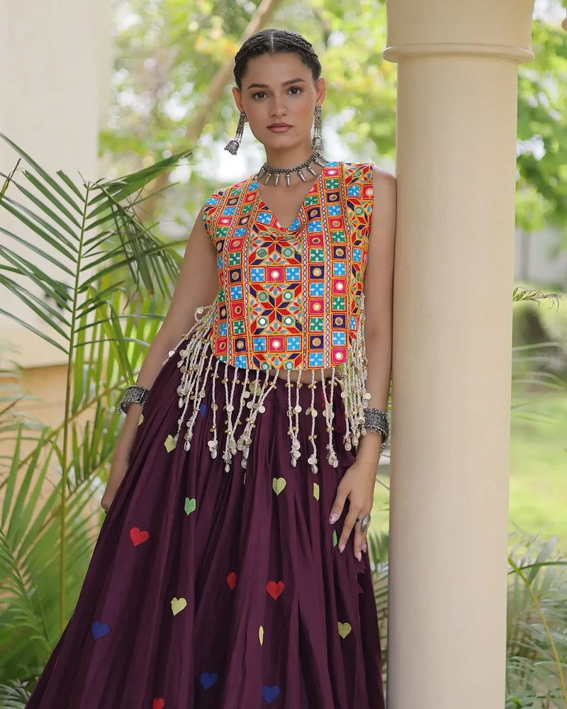 Meher Heart Motif Lehenga Set