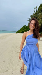 Ink blue cotton dress