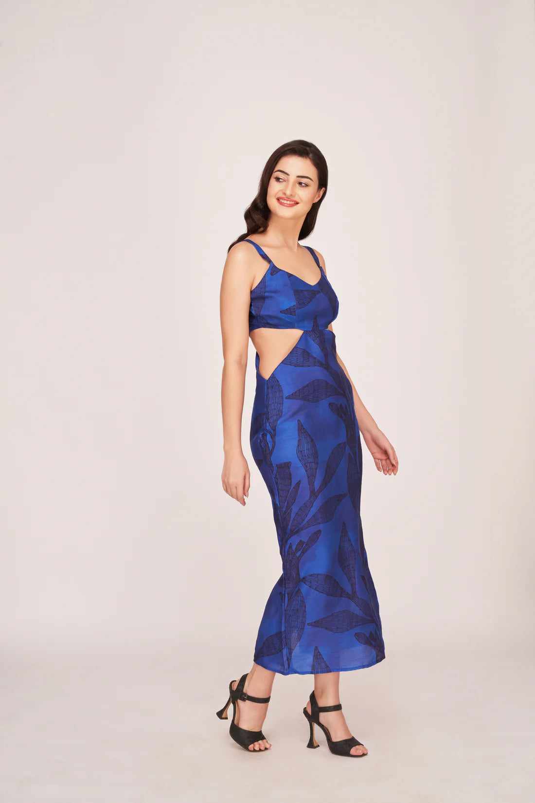 Floral silk dress