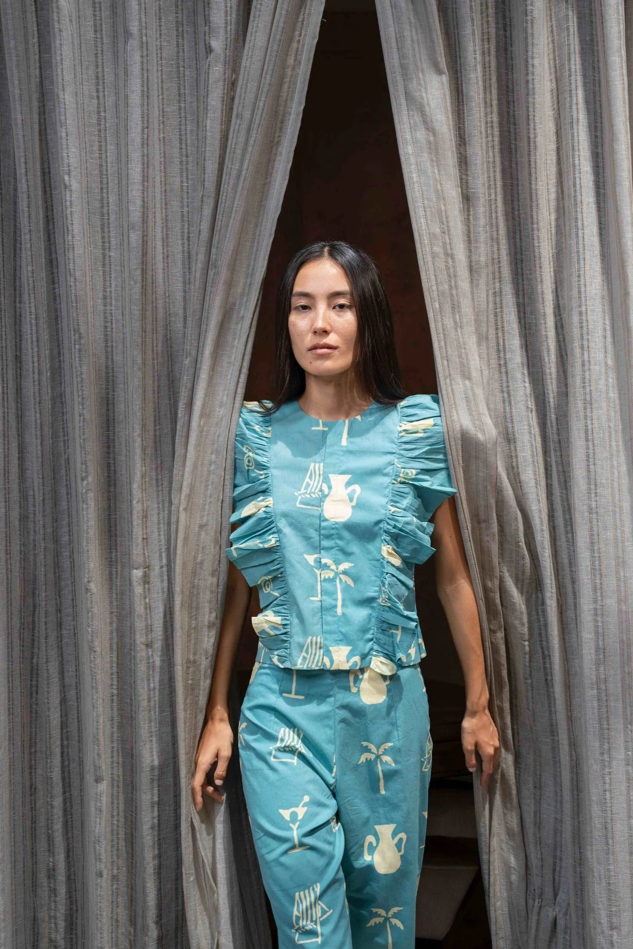 tropical print co-ord